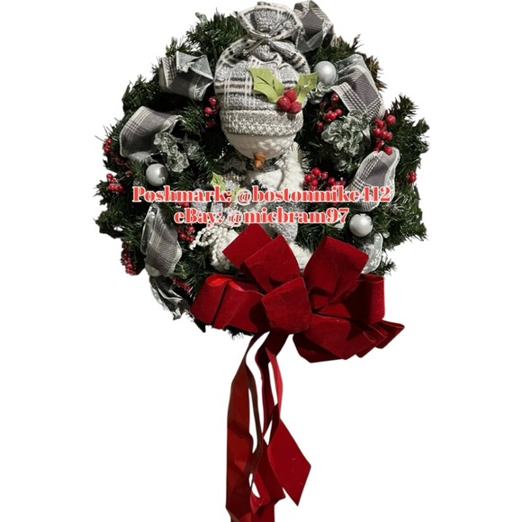 Red Christmas Holiday Bows Lot/ Set x8 Handmade 12-Loop Long-Tail (24in) Bundle - Picture 13 of 14